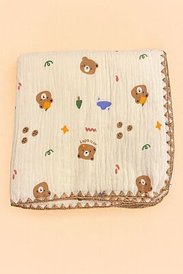4-Layer Muslin Cotton Crinkled Blanket 100* 110cm – Assorted Designs 4-Layer Muslin Cotton Crinkled Blanket 100* 110cm – Assorted Designs