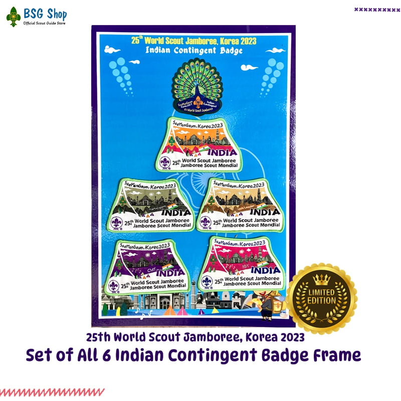25th WSJ - Indian Contingent Badge Set Frame - Limited Edition