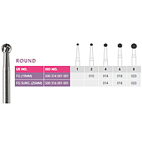 Prima Dental Round Surgical Carbide Airotor Bur 25 mm – FG Surgical – Pack of 5