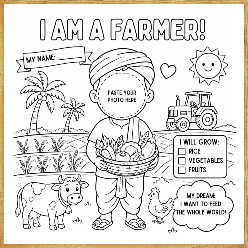 I Am a Farmer – Colour & Frame Kit