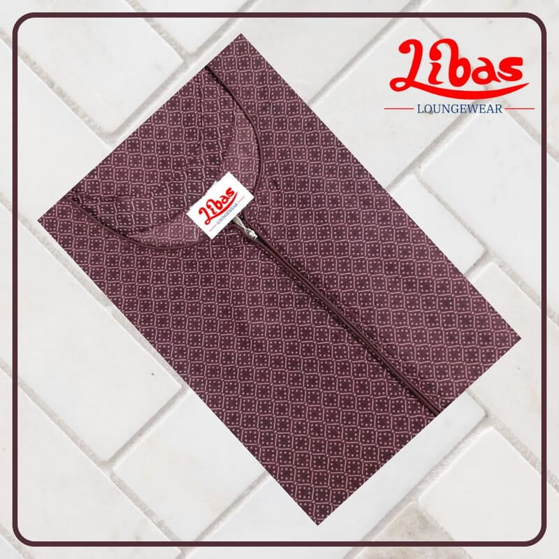 Red Gooseberry Bizi Lizi Nighty With Floral Print All Over From Libas Loungewear - AL1052