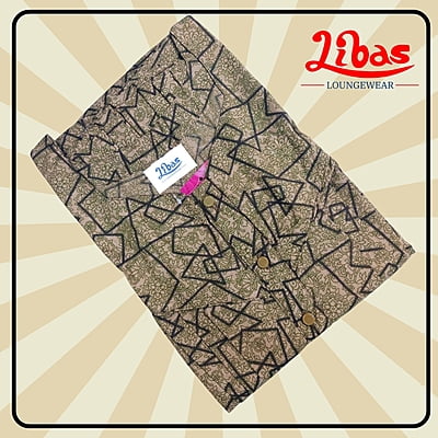 Muddy Brown BiziLIzi Nighty With Floral Design All Over From Libas Loungewear - PS505