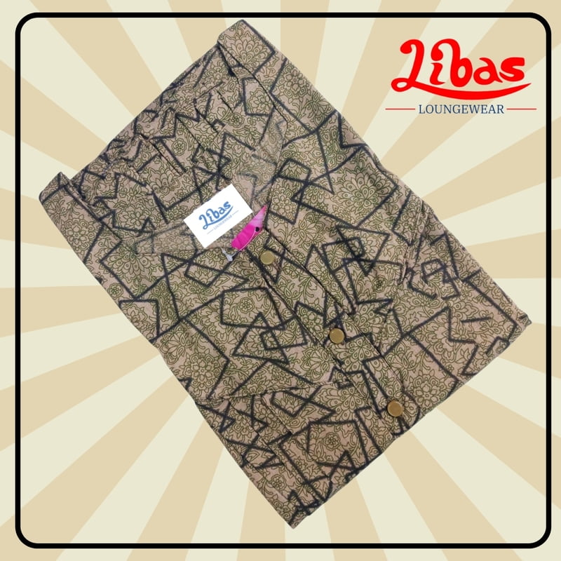 Muddy Brown BiziLIzi Nighty With Floral Design All Over From Libas Loungewear - PS505 Muddy Brown BiziLIzi Nighty With Floral Design All Over From Libas Loungewear - PS505