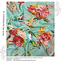 PURE LINEN SAREE  YBRSLIN23112