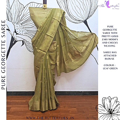 PURE GEORGETTE SAREE  VFLSGRS23922