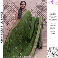 PURE CHANDERI SILK SAREE DCMSCDS24560