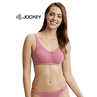 Jockey Wirefree Non Padded Super Combed Cotton Elastane Stretch Full Coverage Everyday Bra with Concealed Shaper Panel - FE41