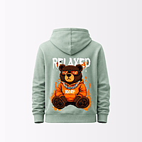 Unisex Sage Green Relaxed Today Graphic Printed Hoodie