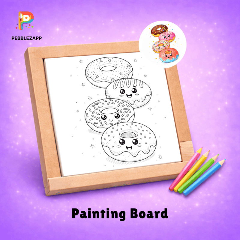 Cute Donut Coloring