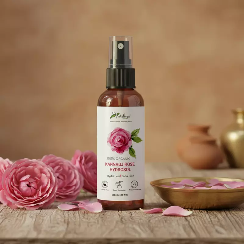 Kannauj Rose Water (100ml) – Pure Hydrosol for Hydrated, Soothing, and Radiant Skin