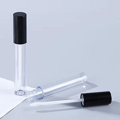 Lipstick - ROUND - Black Cap - 4ml - Tall Container - Acrylic Lipstick - ROUND - Black Cap - 4ml - Tall Container - Acrylic