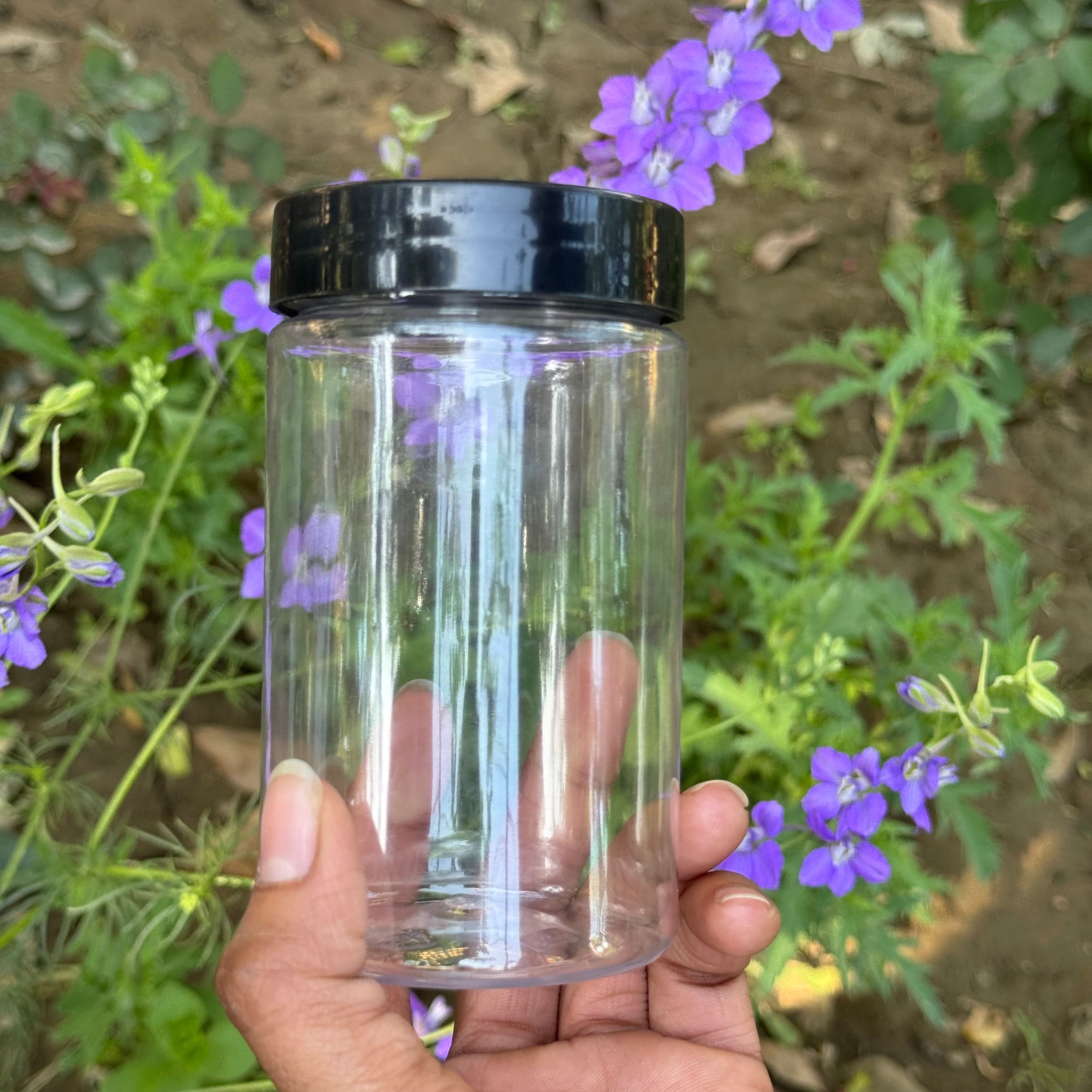 350ml Round PET Jar + 63mm Plastic Black Cap 350ml Round PET Jar + 63mm Plastic Black Cap