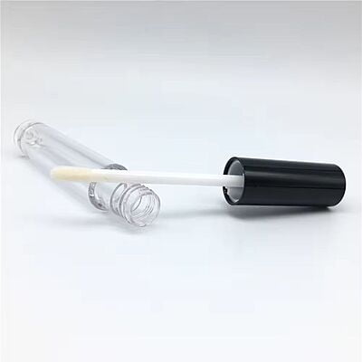 Lipstick - ROUND - Black Cap - 4ml - Tall Container - Acrylic Lipstick - ROUND - Black Cap - 4ml - Tall Container - Acrylic