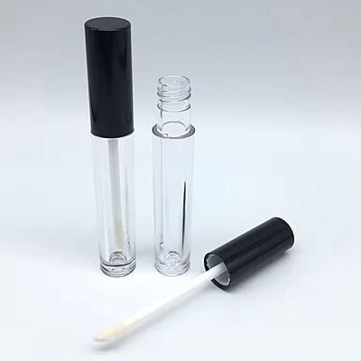 Lipstick - ROUND - Black Cap - 4ml - Tall Container - Acrylic Lipstick - ROUND - Black Cap - 4ml - Tall Container - Acrylic