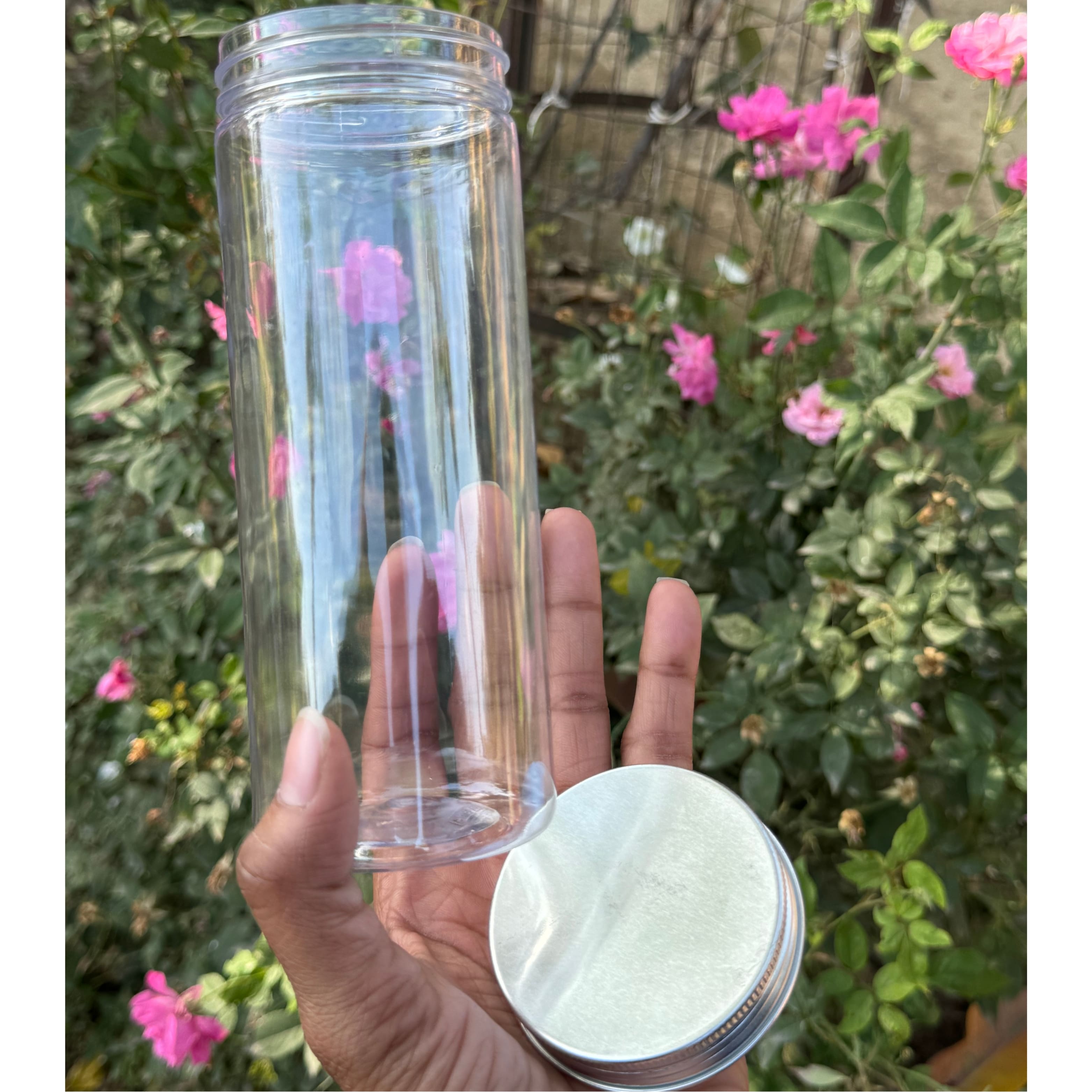 500ml Round PET Jar + 63mm Aluminium SILVER Cap 500ml Round PET Jar + 63mm Aluminium SILVER Cap