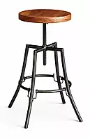 Brisco Industrial Crank Adjustable Height Bar Stool