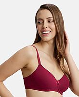 Jockey Wirefree Padded Super Combed Cotton Elastane Stretch Medium Coverage T-Shirt Bra with Detachable Straps FE23