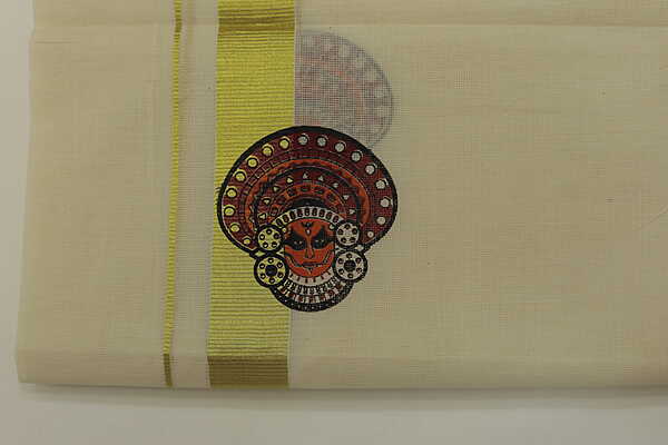 Kathakali print kasavu