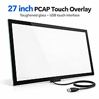 PCAP Touch Overlay 27 inch with Anti-Glare Cover Glass (USB) PCAP Touch Overlay 27 inch with Anti-Glare Cover Glass (USB)
