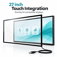 PCAP Touch Overlay 27 inch with Anti-Glare Cover Glass (USB) PCAP Touch Overlay 27 inch with Anti-Glare Cover Glass (USB)