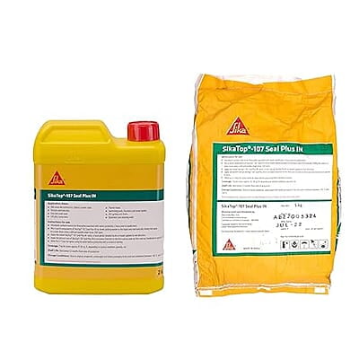 SikaTop 107 Seal Plus IN, High performance liquid waterproofing coating, easy to use, for interior and exterior floors and walls, Kit 7kg