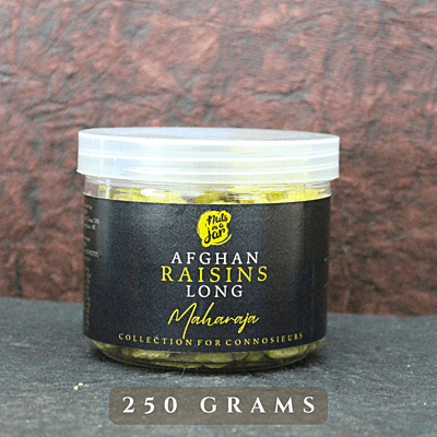Nuts in a Jar Maharaja Afghan Sandukani Raisins Long 250 Grams Nuts in a Jar Maharaja Afghan Sandukani Raisins Long 250 Grams