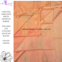 SILK LINEN SAREE  MKTSLIN23617