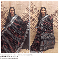 LINEN COTTON SAREE ssgSLIN24647