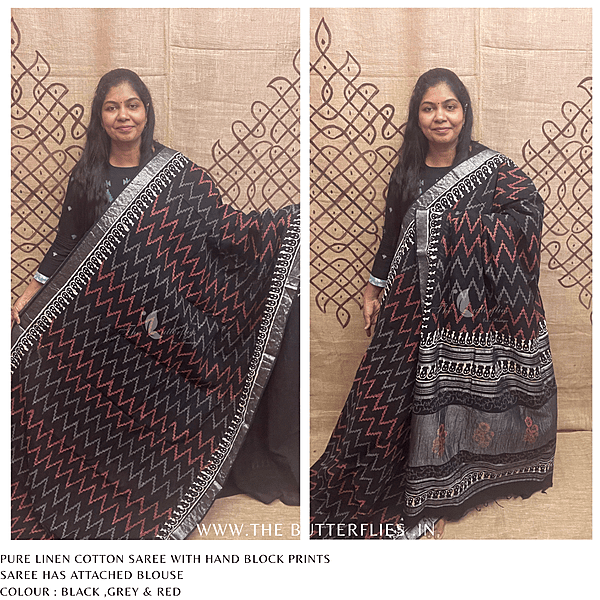 LINEN COTTON SAREE ssgSLIN24647