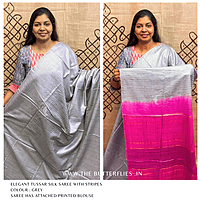 PURE TUSSER SILK SAREE YBRSTES24723 PURE TUSSER SILK SAREE YBRSTES24723
