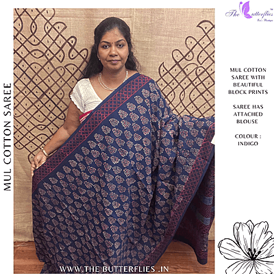 MUL COTTON SAREE ssgSMCS24790