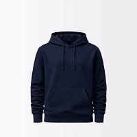 Unisex Navy Blue Graphic Printed Hoodie