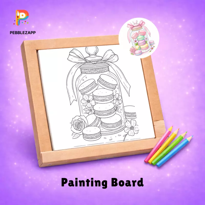 Macaron Jar Coloring