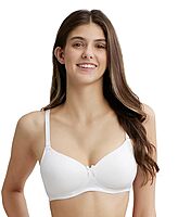 Jockey Wirefree Padded Super Combed Cotton Elastane Stretch Medium Coverage T-Shirt Bra with Detachable Straps FE23