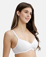 Jockey Wirefree Padded Super Combed Cotton Elastane Stretch Medium Coverage T-Shirt Bra with Detachable Straps FE23