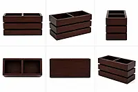 Wooden Dual Compartment Organiser