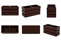 Wooden Dual Compartment Organiser