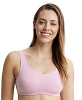 Jockey Super Combed Cotton Elastane Stretch Slip On Lounge Bra With StayFresh Treatment 1550