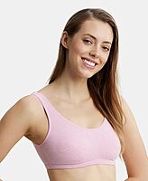 Jockey Super Combed Cotton Elastane Stretch Slip On Lounge Bra With StayFresh Treatment 1550