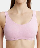 Jockey Super Combed Cotton Elastane Stretch Slip On Lounge Bra With StayFresh Treatment 1550
