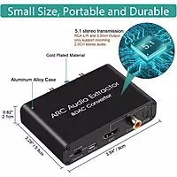 HDMI ARC Audio Extractor & DAC Converter – HDMI to Optical & RCA Audio