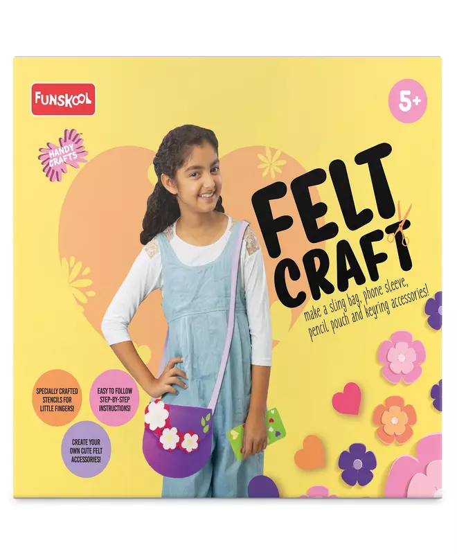 Funskool Colourful Felt Craft Accessories - Yellow
