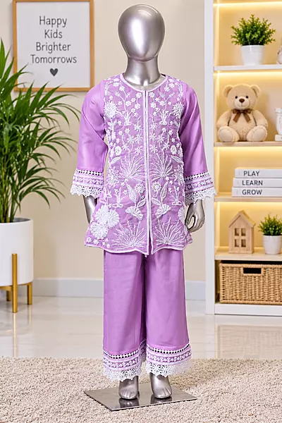 1817  kids sharara  lavender size-24