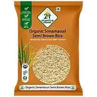 24 MANTRA ORGANIC SONAMASURI SEMI BROWN RICE (HAND POUNDED RICE) -1KG