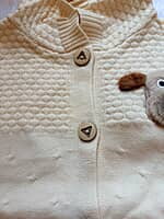 Knitted Hooded Cardigan- Butter Cream | Full Sleeves