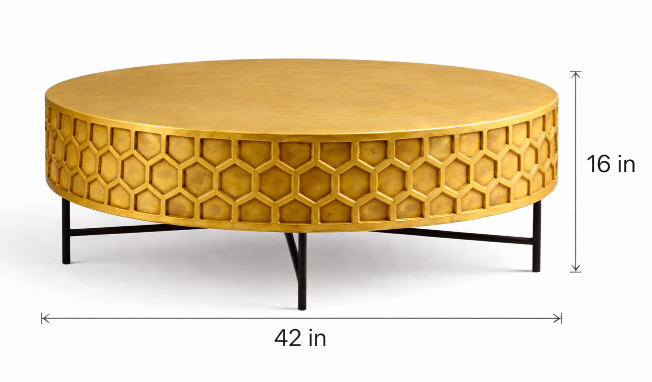 Java Royal Brass Coffee Table
