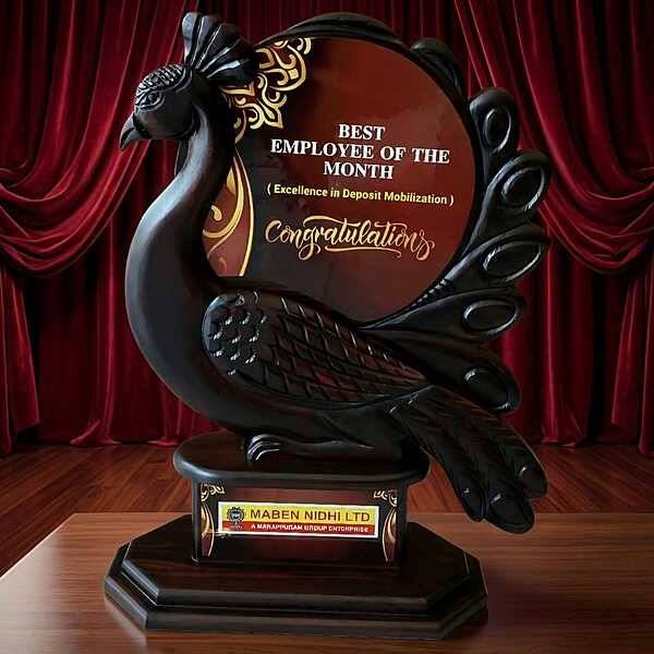 DSN-168 43CM CARVED HANDICRAFT (PEACOCK)