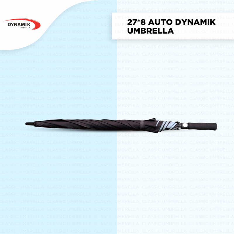 27inch Black Silver Automatic Classic Umbrella 27inch Black Silver Automatic Classic Umbrella