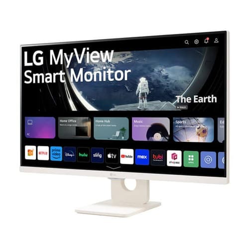 LG MyView 27SR50F-W 27-Inch Smart Monitor (FHD, HDR10, HDMI, Speakers, White)