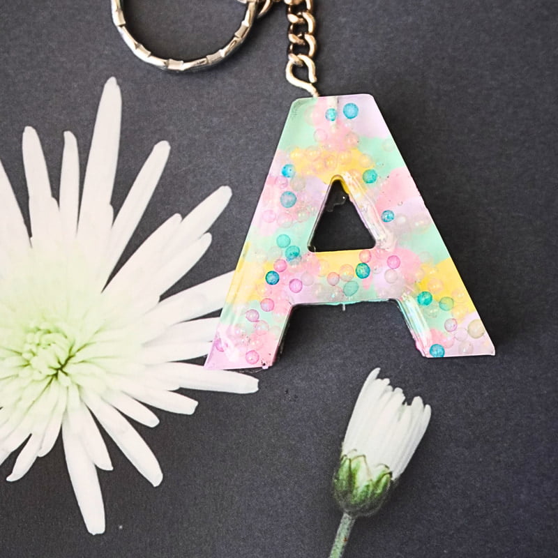 'A' PASTEL LOVER LETTER KEYCHAIN 'A' PASTEL LOVER LETTER KEYCHAIN